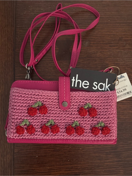 The Sak Handbags - The Sak Pink Crochet Cherry Crossbody Bag